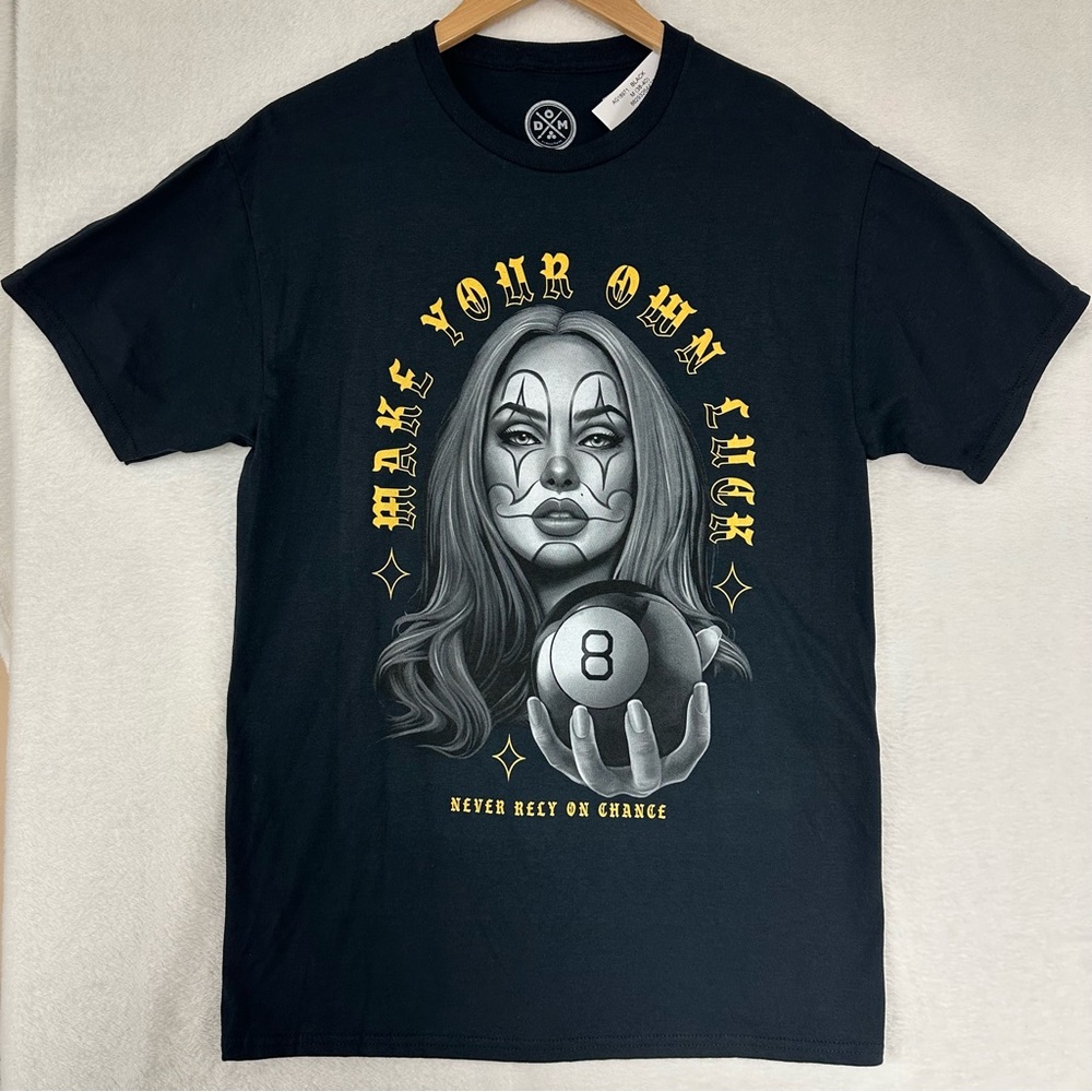 DOM Black Graphic T-shirt Make your own Luck size M Unisex